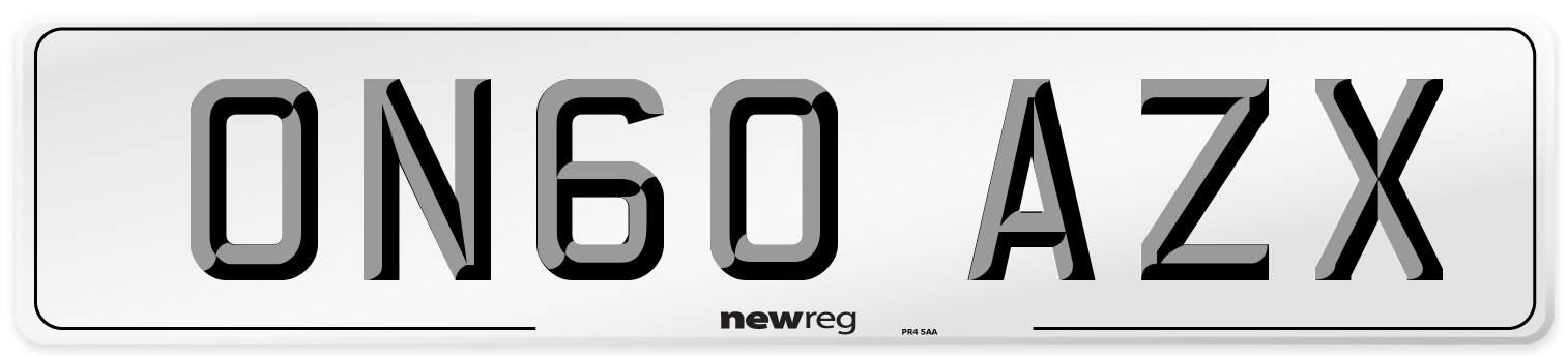 ON60 AZX Number Plate from New Reg
